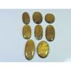 322Cts. Natural Tiger Eye Oval Cabochon Loose Gemstone 8Pcs Lot 33-38 MM A-823