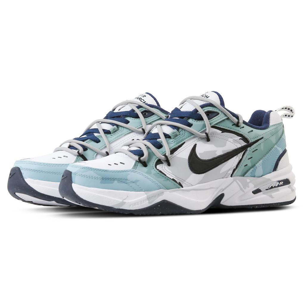 Nike Air Monarch 4 Light Path Through Mist Abrasion Resistant Slip Resistant Low top Chunky Sneakers Unisex White Green 415445-102(Team686-)