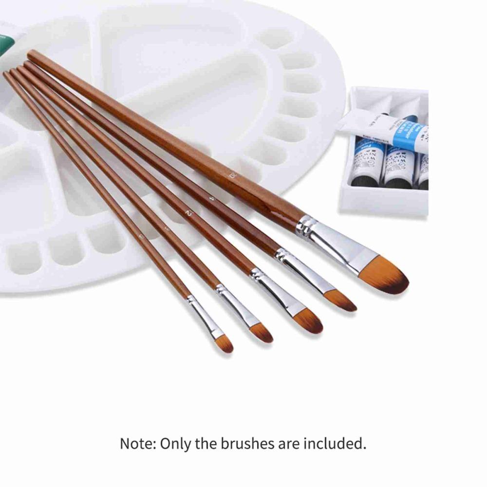 Wooden Paint Brushes Set Round Tip Paint Brushes Versatile Watercolor Brushes  Oil Painting