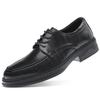Leather Shoes Men's Autumn Business Dress High-end Sense Casual Commuting Leather Soft Sole Black Men's Wedding Groom Shoes