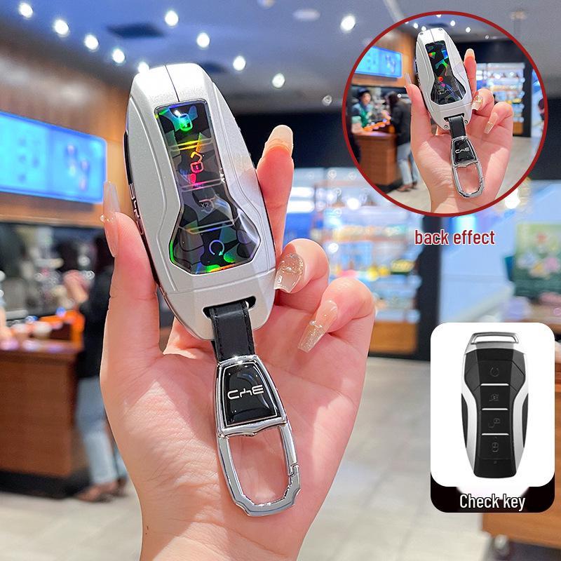 BYD Key Case for Song Plus, Qin DMi, Han EV, Dolphin, Seagull - Metal Buckle Full Coverage Accessories