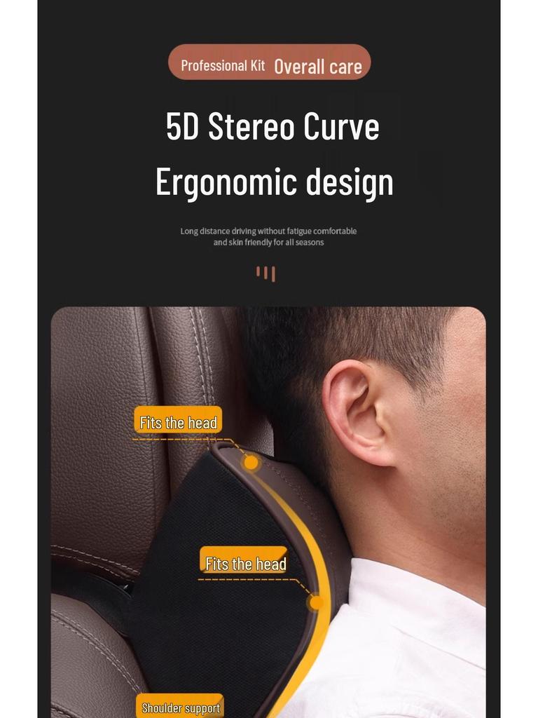 Genuine Leather Headrest & Lumbar Support for Toyota Crown Land Cruiser - Comfortable Neck Support & Decorative Accessory