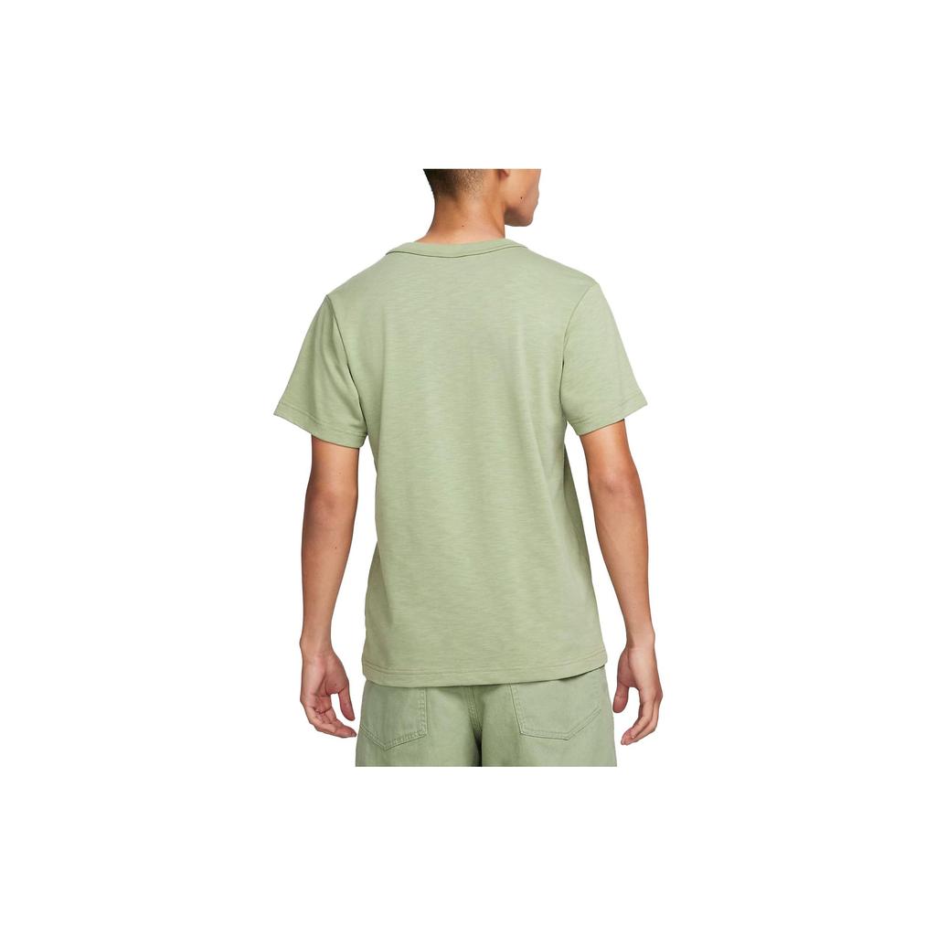 Nike T Shirts Men's Oil Green Crew Neck Moderate Straight Fit FN2646-386