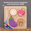 Wooden Cut Fruits And Vegetables Puzzle For Kids Kids Kitchen Play Toy