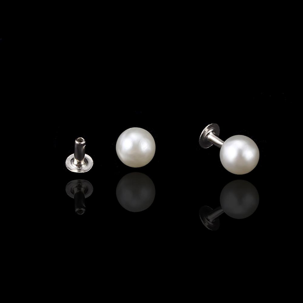 Rivets Leather Bag 6mm Size Clothing Decoration Pearl Rivet DIY Rivet Pearl Studs Sewing Rivet