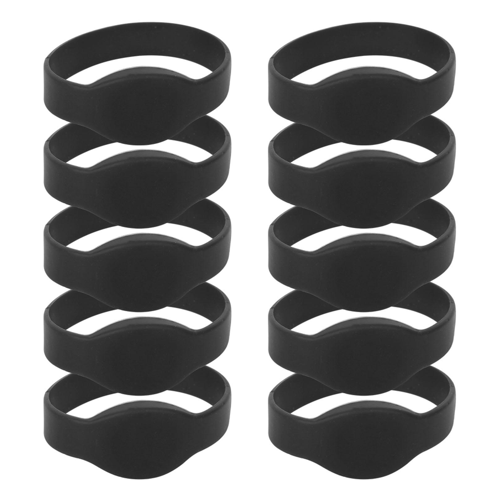 

10pcs 125Khz RFID Wristband Silicone Bracelet IP68 Waterproof ID Card for Swimming Pool Sauna Room чёрный
