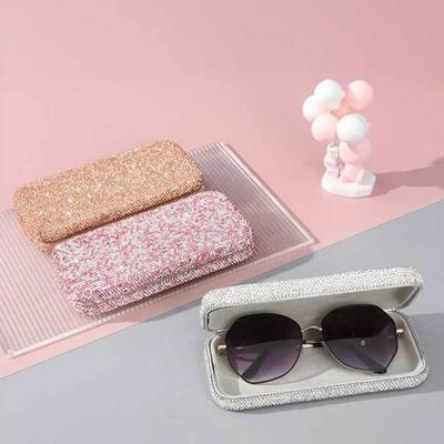 Large Storage Crystal Car Glasses Case Hard Shell Sunglasses Eyeglass Case