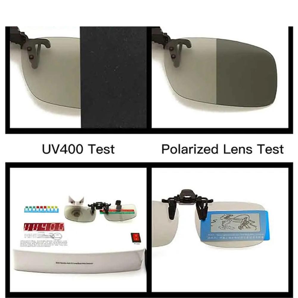 New Polarized Photochromic Lenses Clip on Sunglasses Car Driver Goggles Anti-UV Sun Glasses Driving Eyewear Accessories