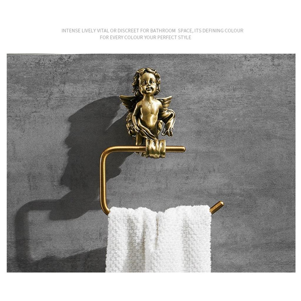 2026 New Retro Angel Towel Rack Towel Ring Bathroom Towel Hanger Toilet Towel Bar