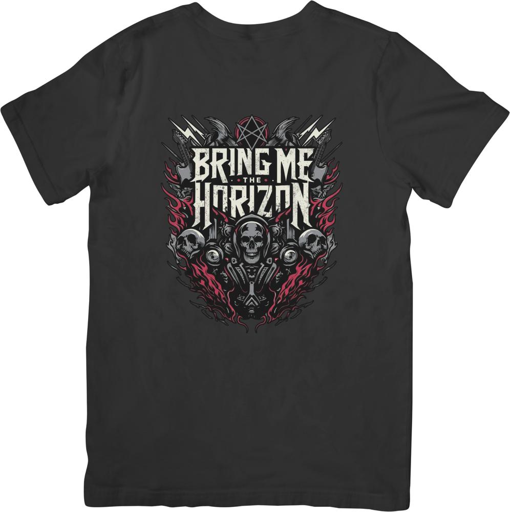 Bring me the Horizon collection Music vintage Retro Cotton TShirts BlackWhite