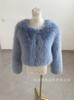 European and American fur jacket imitation fox hair fashionable winter clothing thickened warm long-sleeved short cardigan fur jacket