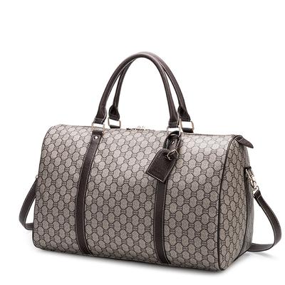 Trend Fashion with Old Print Personality Large Capacity Portable Bag Simple Men's Bag
