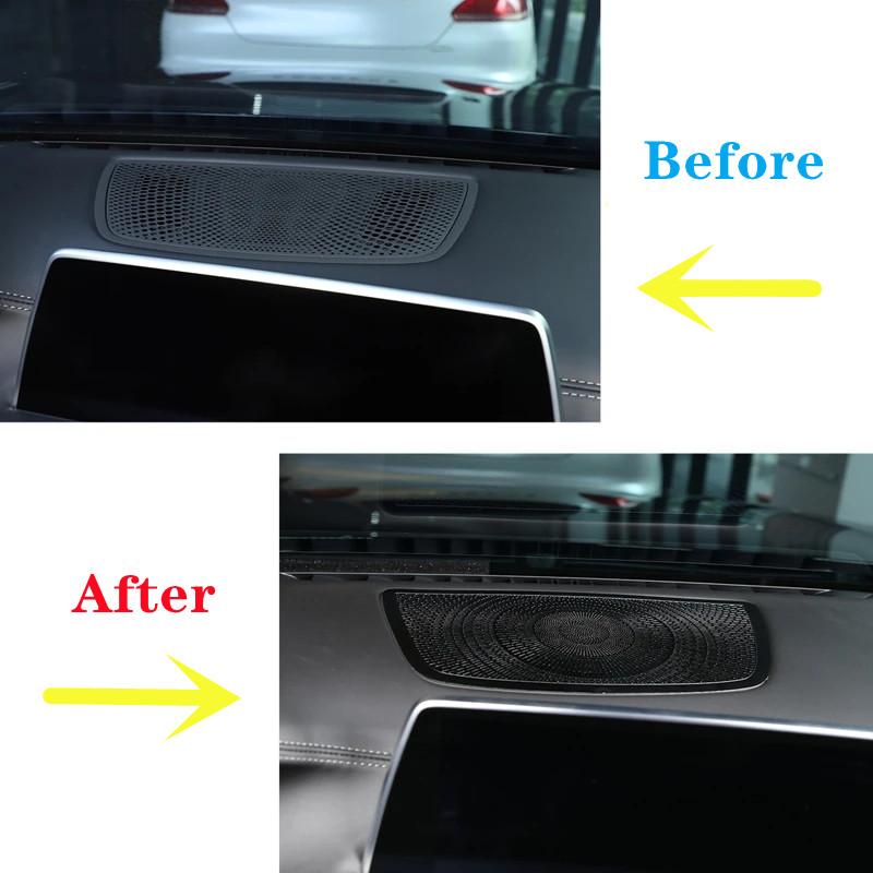 Aluminiowa aluminiowa dekoracja wnętrza samochodu Panel wskaźników Głośnik Siatka do BMW serii 7 G11 G12 2017 2018 Auto