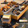Large Alloy Kids' Construction Truck Set: Excavator, Crane & Storage Toy Car