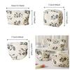 Flower Embroidery Clutch Makeup Bag Portable Large-Capacity Toiletry Bag Fresh Design Skincare Storage Bag Skincare Organization
