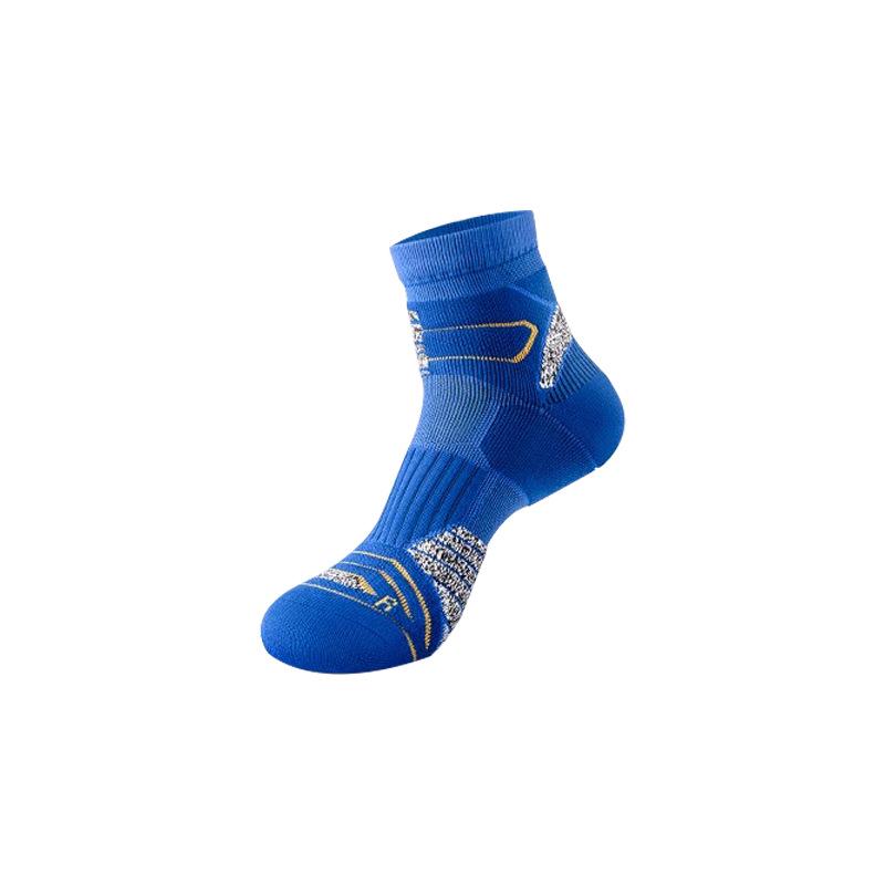 Men's Mid-Calf Sports Socks - Sweat-Absorbent, Non-Slip Towel Bottom for Basketball, Running, Badminton (Spring & Autumn)