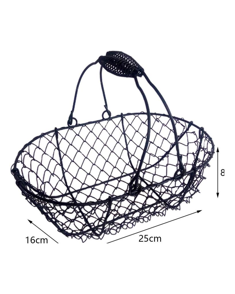 Fruit Basket Vegetable Storage Iron Table Centerpiece Home Decor Holder Stand Bread