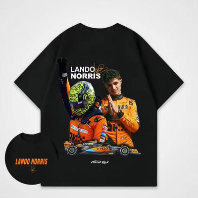 2025 Verão Mais Recente Camiseta Lando Norris Yangzed Racer Y2K Top Camiseta Tamanho Grande Gola Redonda Casual Algodão Camiseta Masculina e Feminina