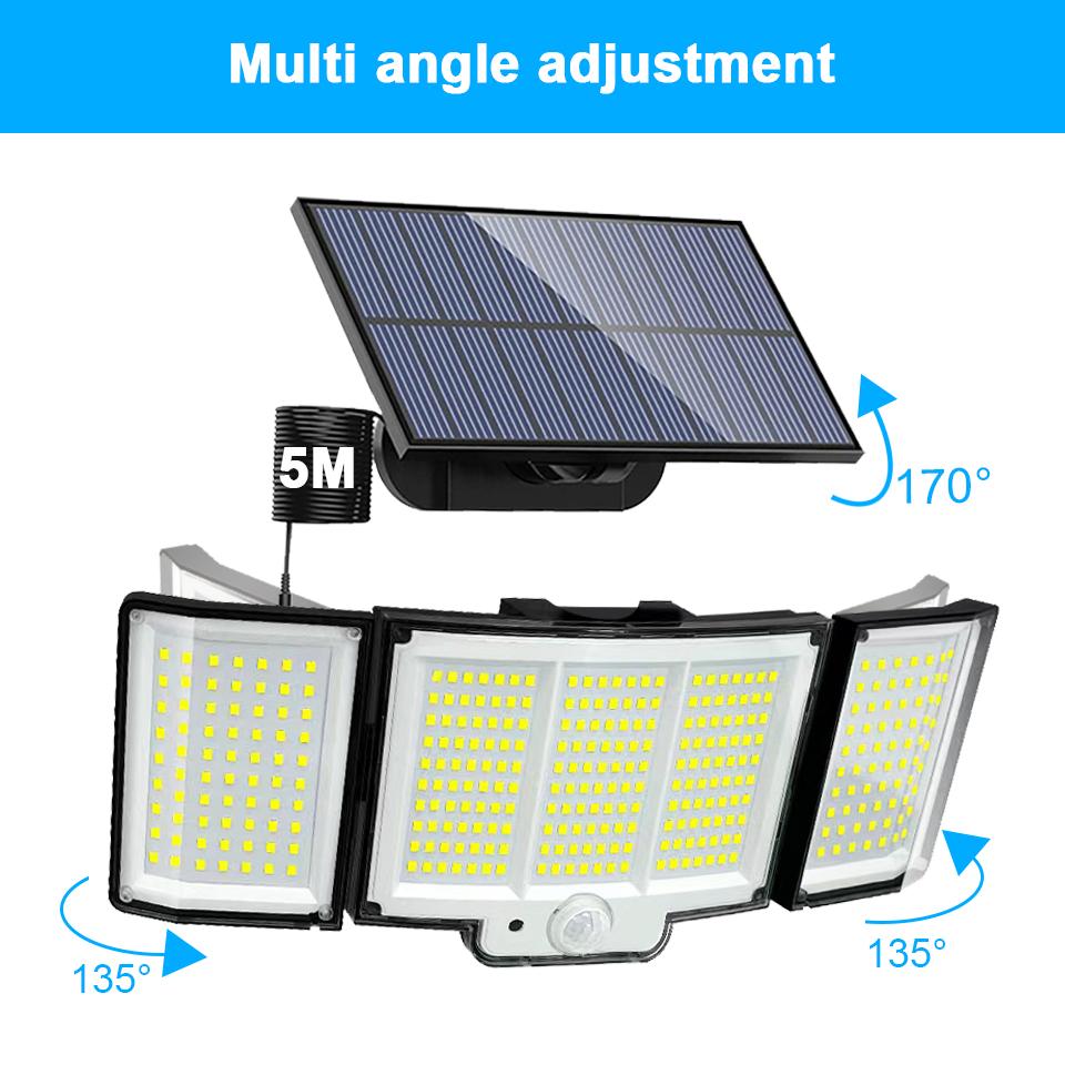 238/328 LED Solar Lamp Outdoor 348Wall Lamp IP65 Waterproof Spotlights Lamp Motion Sensor Solar 3 Mode Street Light Garden Decor
