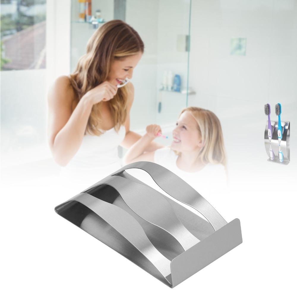 Silver Toothbrush Organizer Stainless Steel Razor stand Toothbrush Holder  Bathroom Washroom