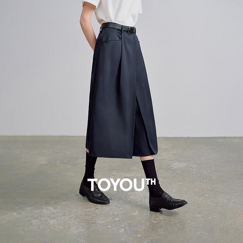 Chuyu Women s Elastic Waist Origami Cocoon Midi Skirt L