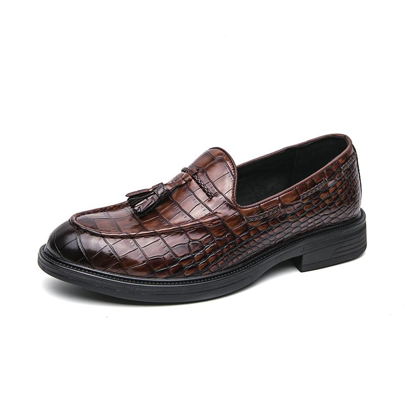 

Mens Driving Flats Casual Leather Moccasins Handmade Men Slip on Loafers Leisure Walk Male Boat Shoes Business Footwear 39