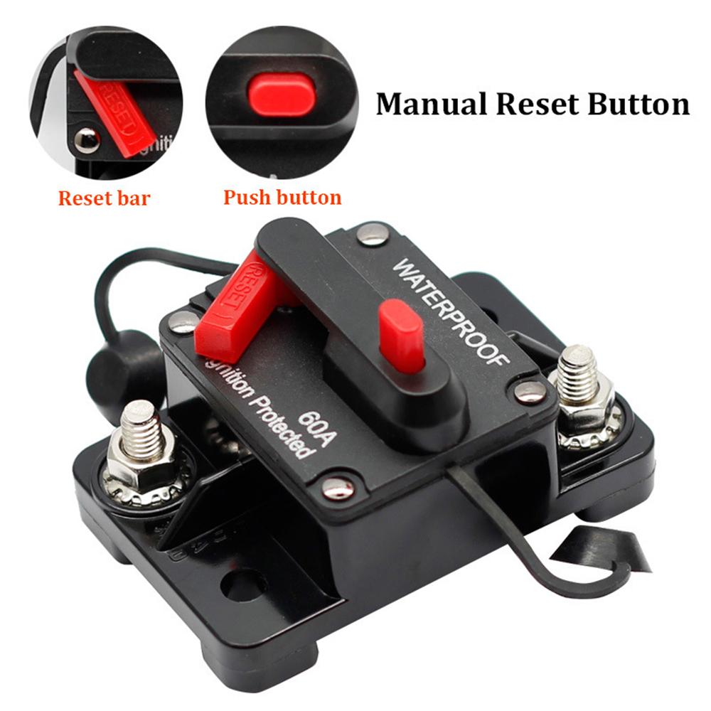 

30A - 300A 12 - 48V DC IP67 Waterproof Circuit Breaker with Manual Reset Button for Car/Yacht/RV 250A