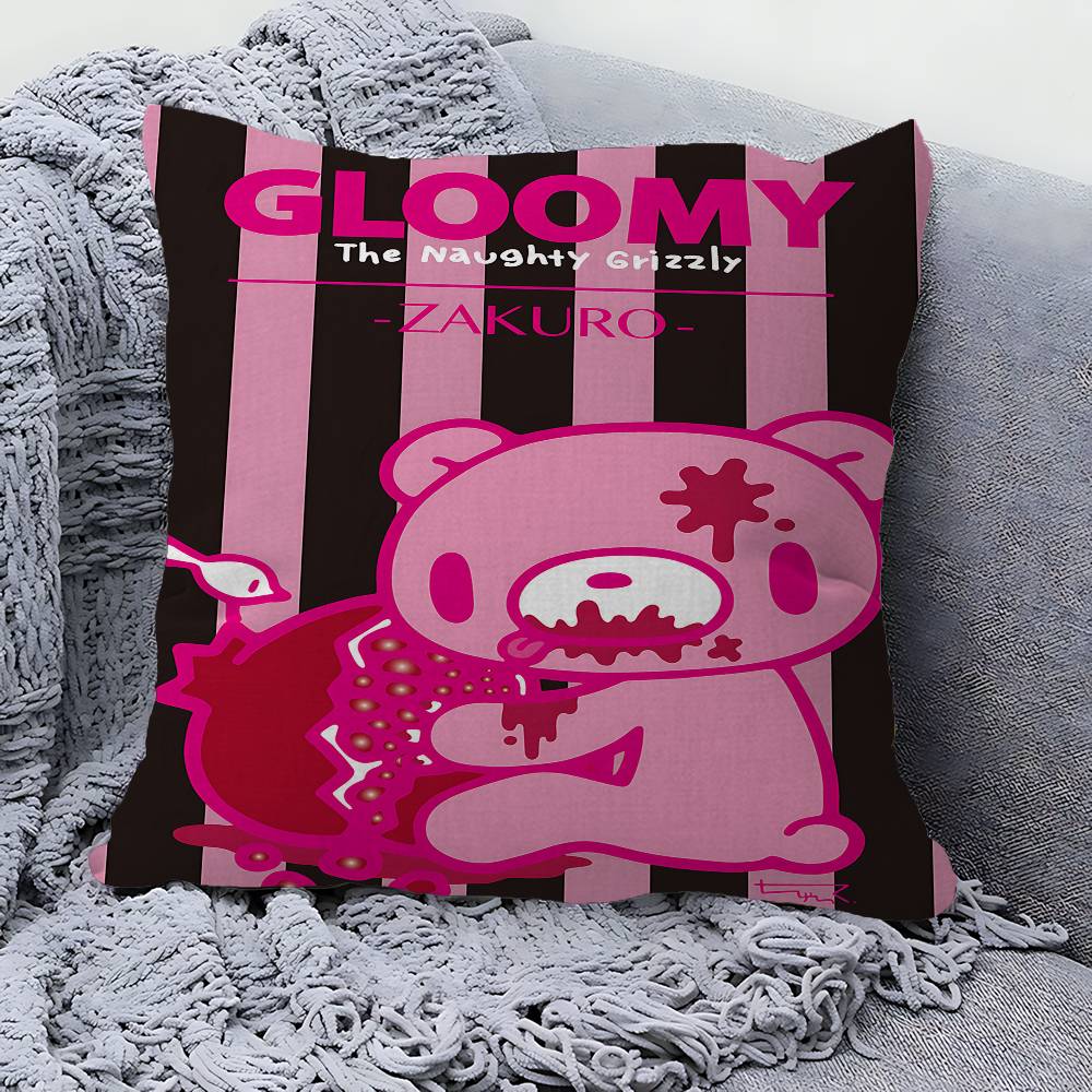 Cartoon G-gloomy Bear Personalized Pillow Cover Kids Bedroom Wild Party Decor Pillowcase Kid Birthday Shower Gift