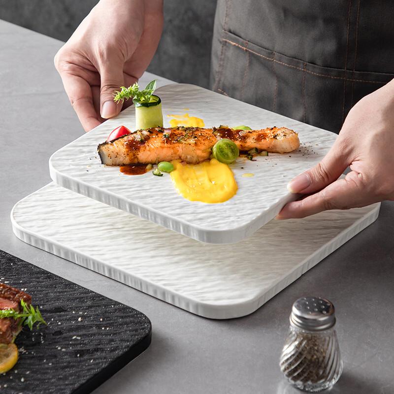 ZISIZ 8-inch Ceramic Square Dessert Plate