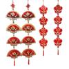 1 pair Hollow New Year Decorations Tassels Couplets Ornaments Hanging Ornament Hanging Vietnamese Red Couplets