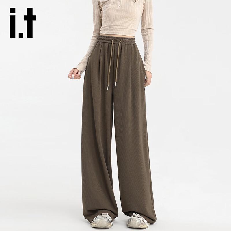 Izzue It Women's Relaxed Fit Drawstring Wide-Leg Pants