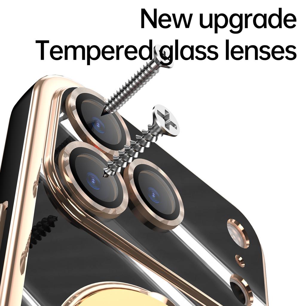 Applicable to Apple 11ProMax mobile phone case 11 solid color fulcrum magnetic suction bracket 11 electroplating 11 anti-drop protective case moisture
