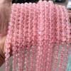 Hibiscus Pink Crystal Round Beads for DIY Jewelry Accessories