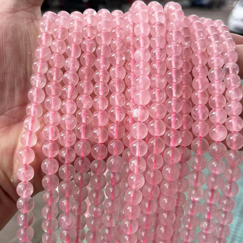 Hibiscus Pink Crystal Round Beads for DIY Jewelry Accessories