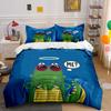 Green Cartoon Crocodile Bedding Set Bedding Duvet Cover Set Duvet Cover Pillowcases (1 * Duvet Cover 2 * Pillowcases, without duvet insert)