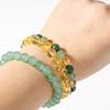 Healing Gemstone Wristband 3 Pcs Natural Bracelet, 8MM Round Beads Faux Crystal Jewelry for Meditation Stretch Handmade Spiritual Gift Women