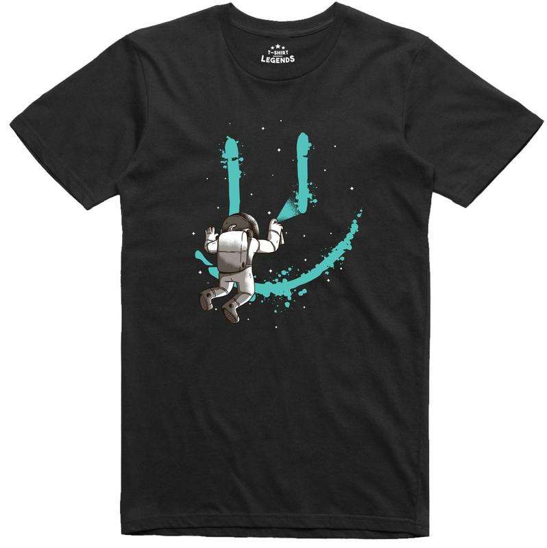 Astronaut Graffiti Spaceman Regular Fit Unisex T-Shirt S