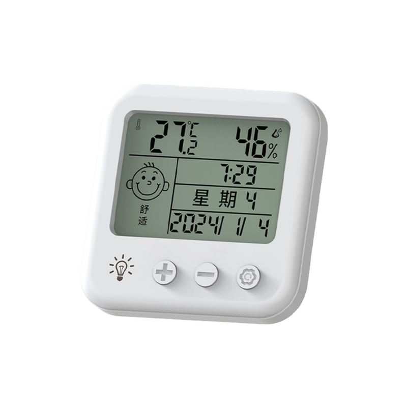 High Accuracy Thermometers Hygrometer With Large LCD Screen Lightweight ABS Design For Home Office And Laboratory Use 1