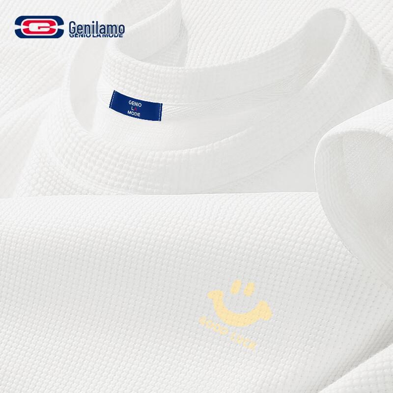 

GENIOLAMODE Men s Waffle Knit Short-Sleeve T-shirt 3XL