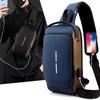 Large Capacity Crossbody Bag For Men Simple Sport Trendy Shoulder Bag Business Multifunction Anti-Theft Waterproof Waist Bag