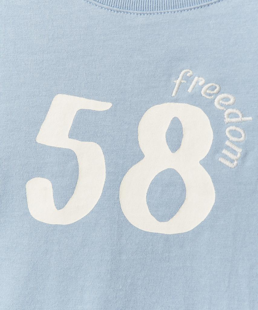 TAKEASY Women'S No. 58 Logo Short Sleeve (Sky Blue)