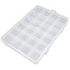 Fishing Tackle Box with Hook 24 Compartments Transparent Multifunctional Empty Storage Box Portable Lure Bait Stationery Container Jewelry Organizer