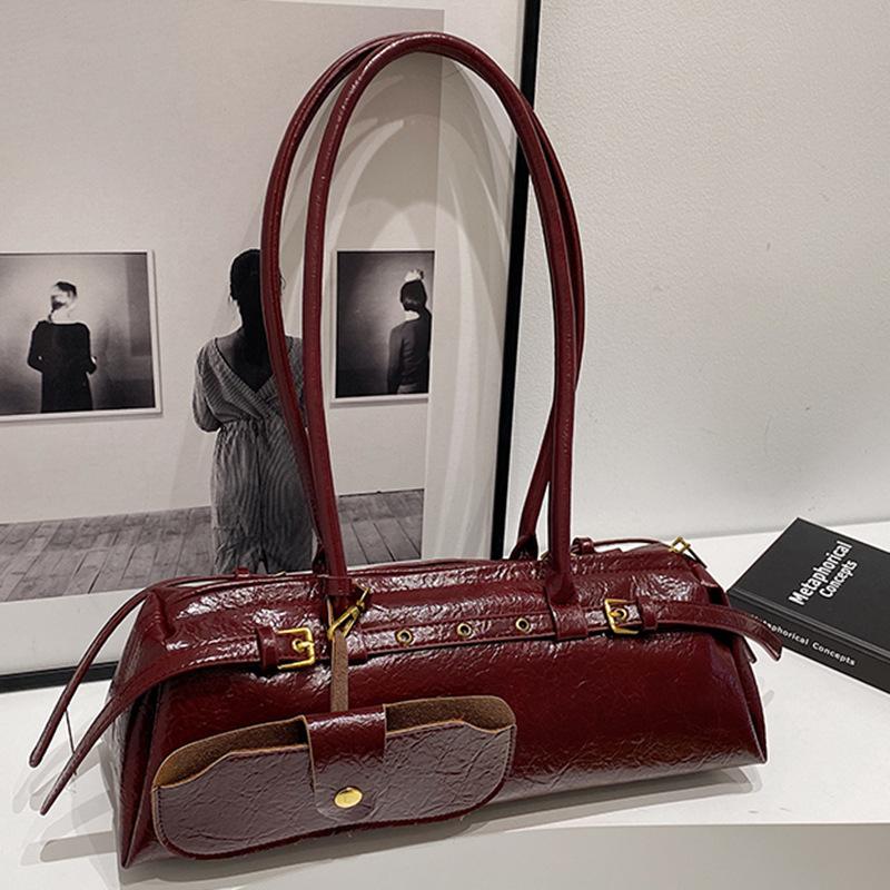 Retro Nische Ein-Schulter Unterarmtasche Kissen Tasche Schlichte und Großvolumige Pendler Handtasche