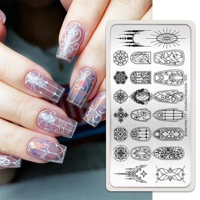 Nail Stamping Plates Nail Art Templates Printing Butterfly French Nails Image Stainless Stencil Tool