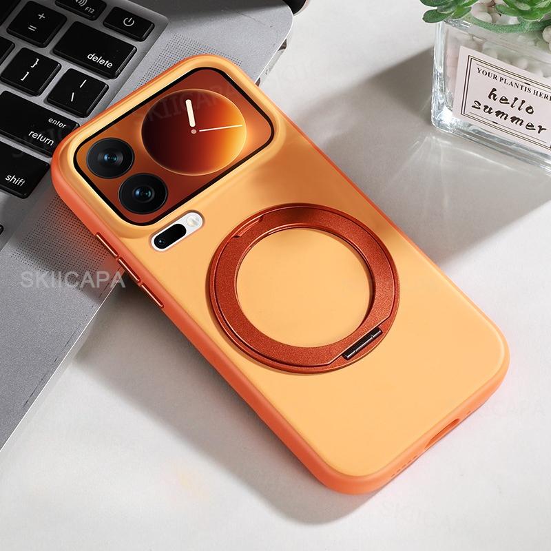 Skin Feel Matte Magnetic Case for Xiaomi 17 Pro Max Magsafe 360 Rotation Holder Hard PC Cover for Xiaomi Mi 17Pro