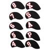 10PcsSet Number Golf Iron Head Cover Set Neoprene Golf Club Iron Protective HeadcoverBlack