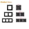 BSEED 1/2Gang Wall Light Switch Mechanical Double Button Switch 1Way With LED EU Sockets USB 20W Type-c Power Ports Glass Panels