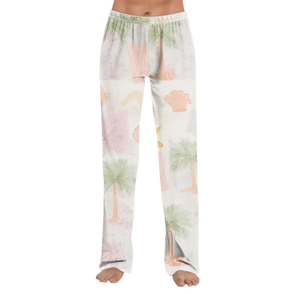 Anime-Pyjamahose, Nachtwäsche, lässige Hose mit Kordelzug und elastischer Taille, bequeme, gerade, lockere Yoga-Hose