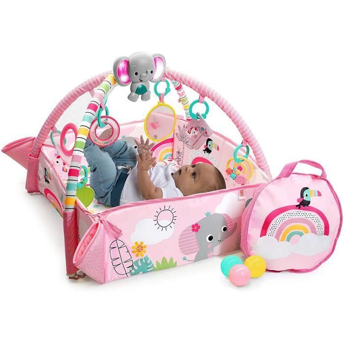 BRIGHT STARTS Tapis d'Eveil 5-en-1 Arc-en-ciel Tropical