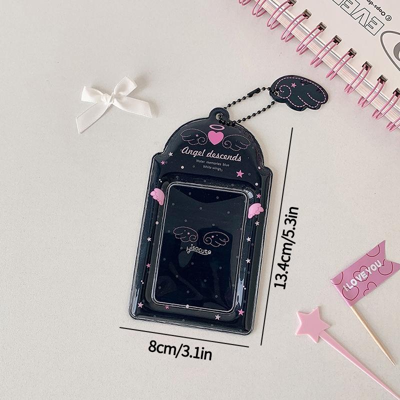 3Inch Photocard Holder Creative Idol Card Protective Sleeves Kpop Photo Protector Keychain Bag Pendant School Stationery Present